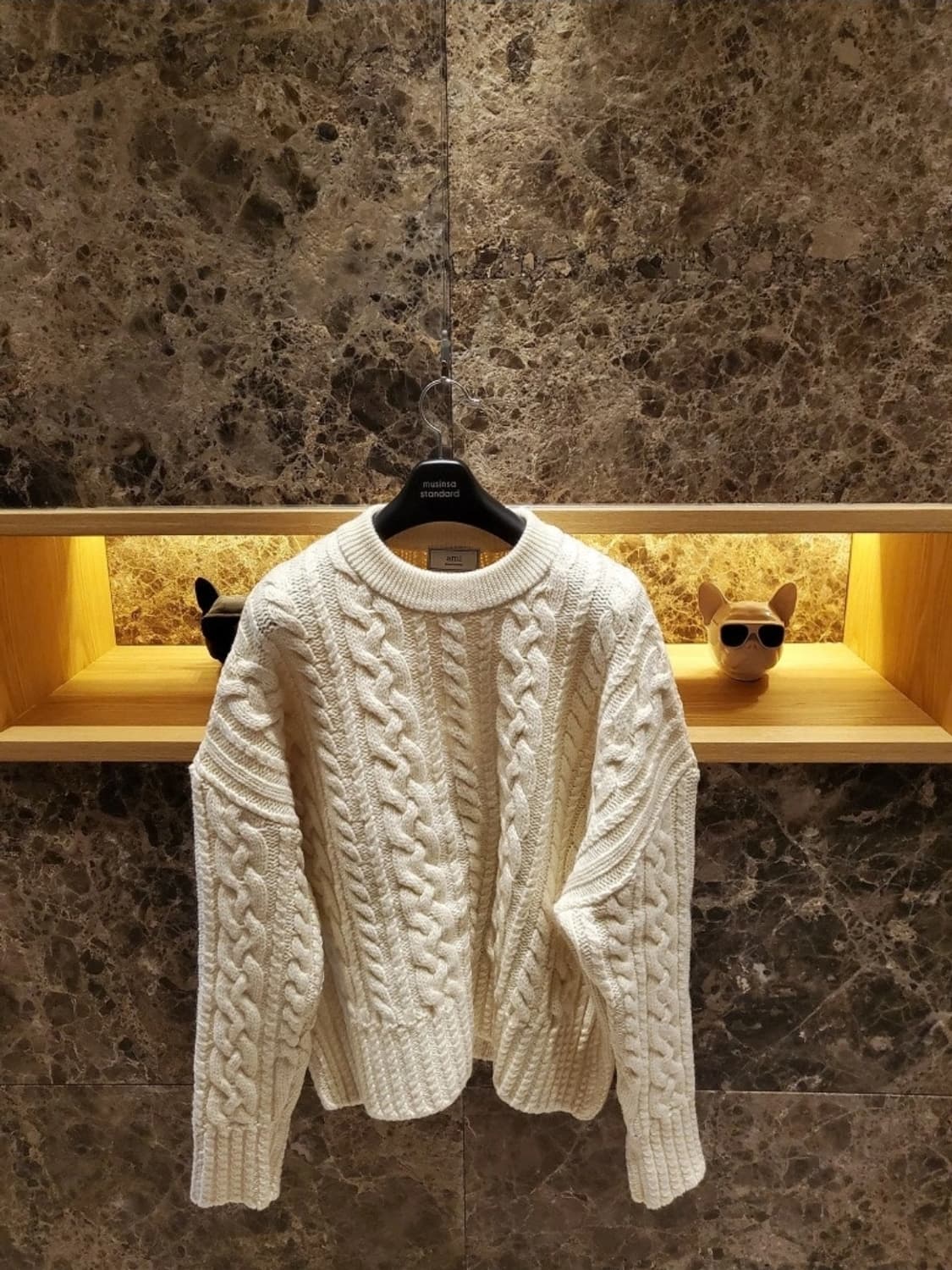 ami 아미 오버사이즈 헤비 케이블 니트 상품이미지10