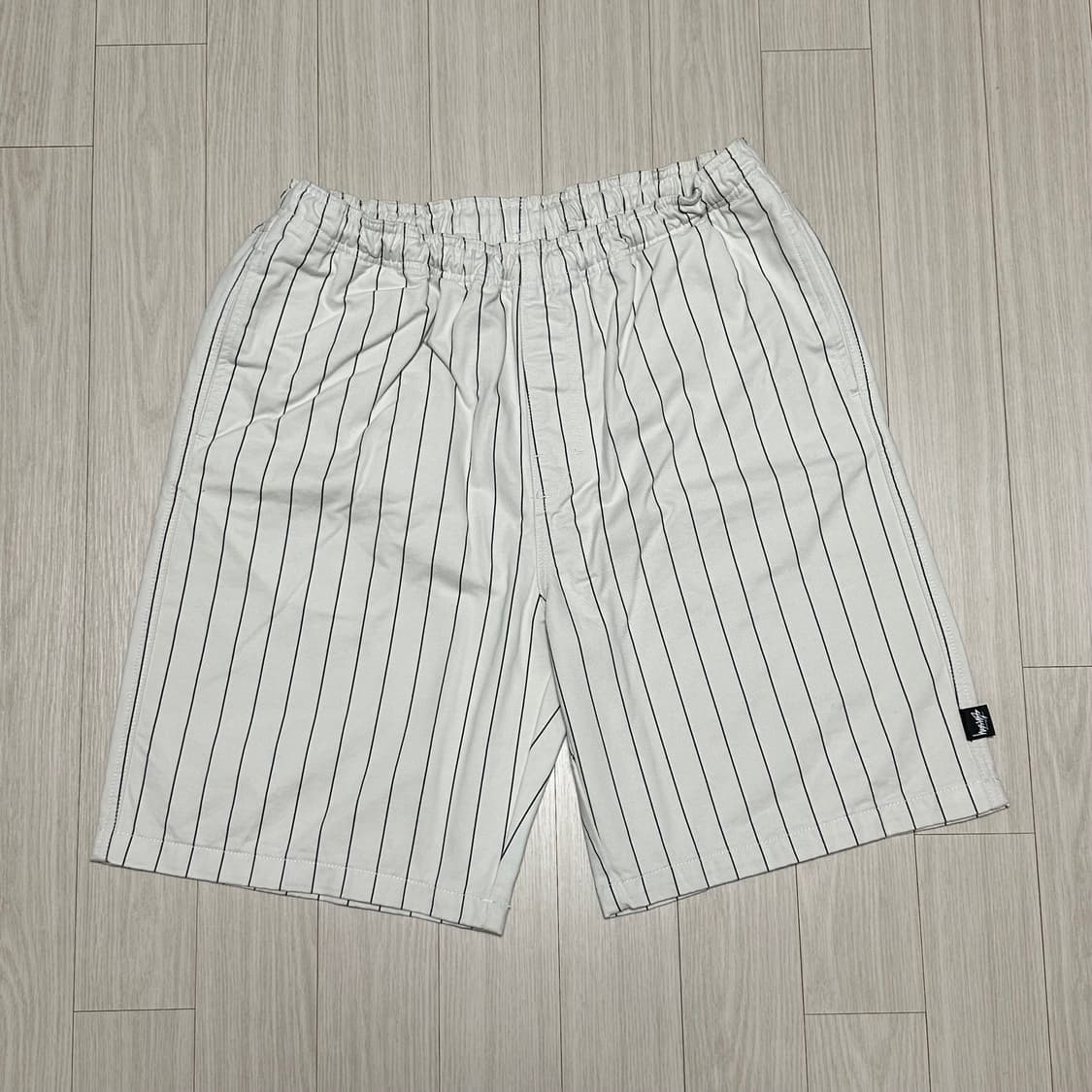 stussy brushed beach shorts bone stripe 상품이미지2