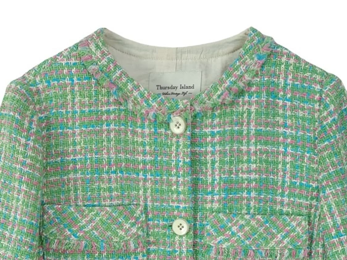 [써스데이아일랜드] 23S/S 반팔 트위드 자켓 M19620 상품이미지4