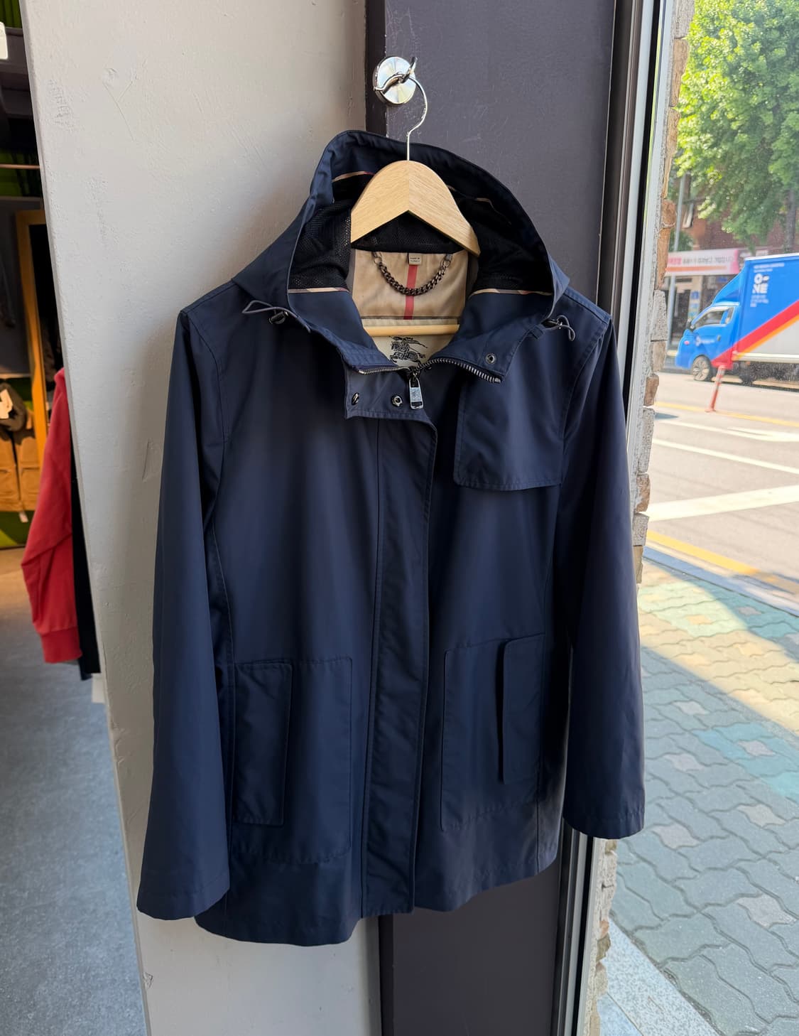 XL/ 버버리 후디드 나일론 집업 자켓 상품이미지2