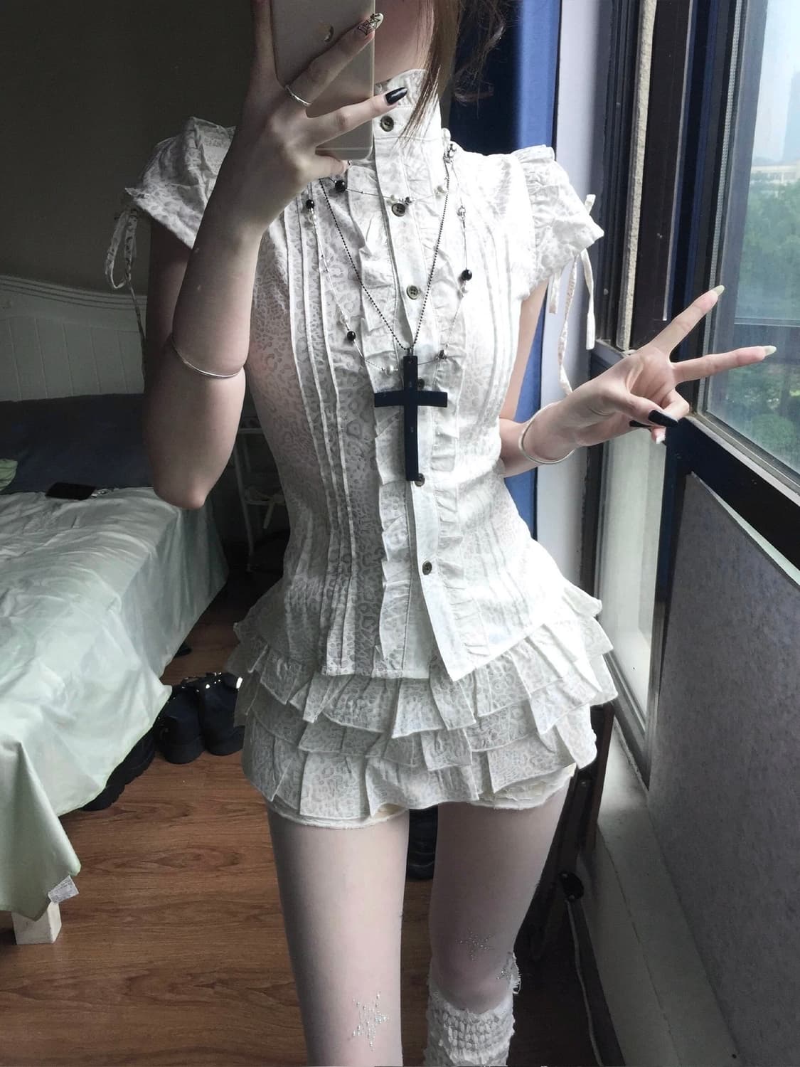 레오파드 블라우스 새상품 상품이미지1
