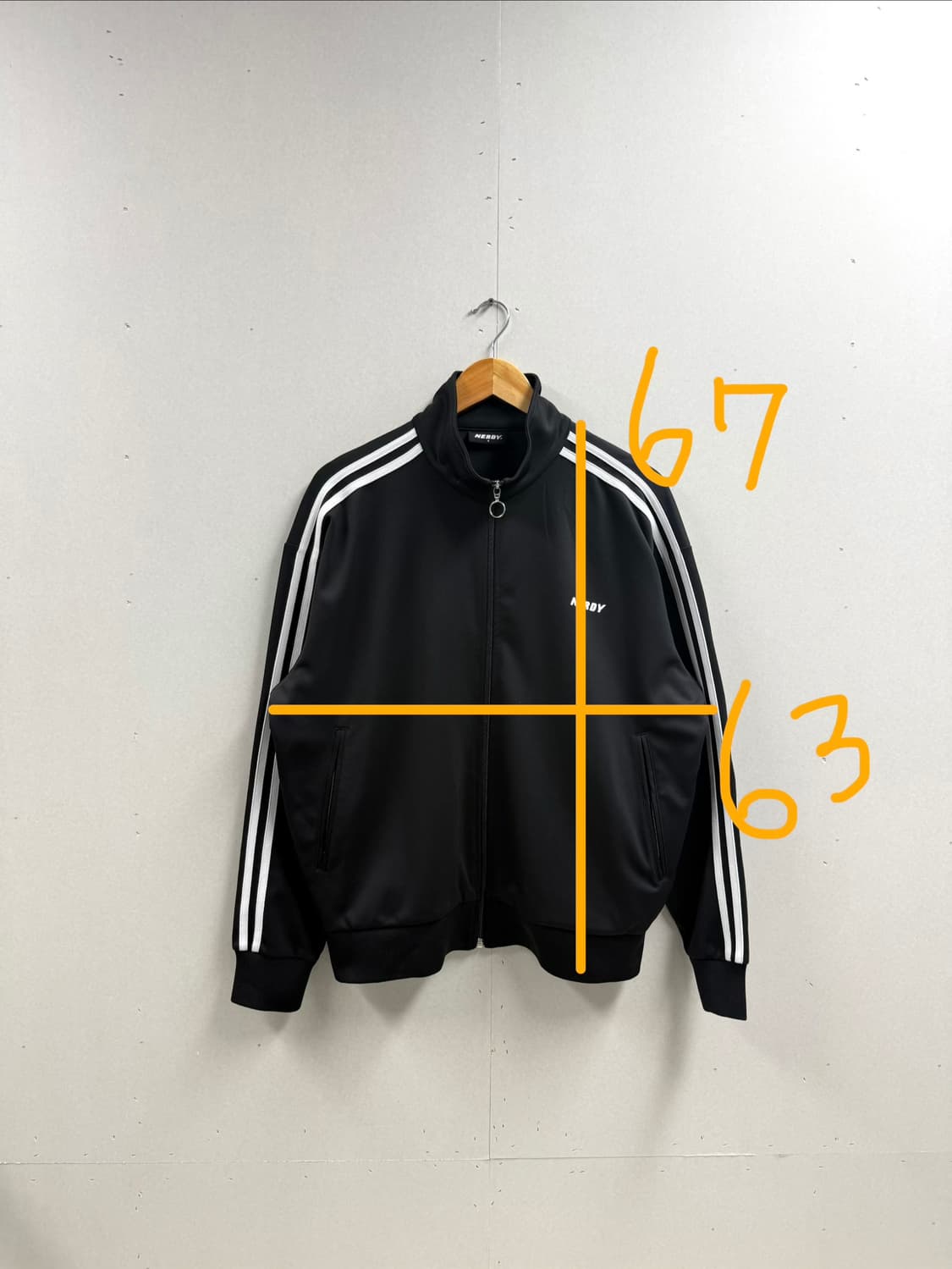 남성 S 오버핏 / 널디 블랙 져지 트랙탑 상품이미지2