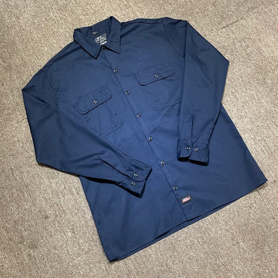 (M) Dickies 디키즈 워크 셔츠 네이비 상품이미지1