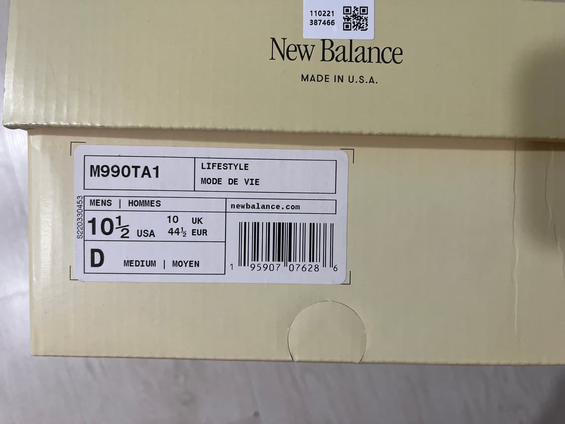 뉴발란스 m990ta1 새제품 285 상품이미지4