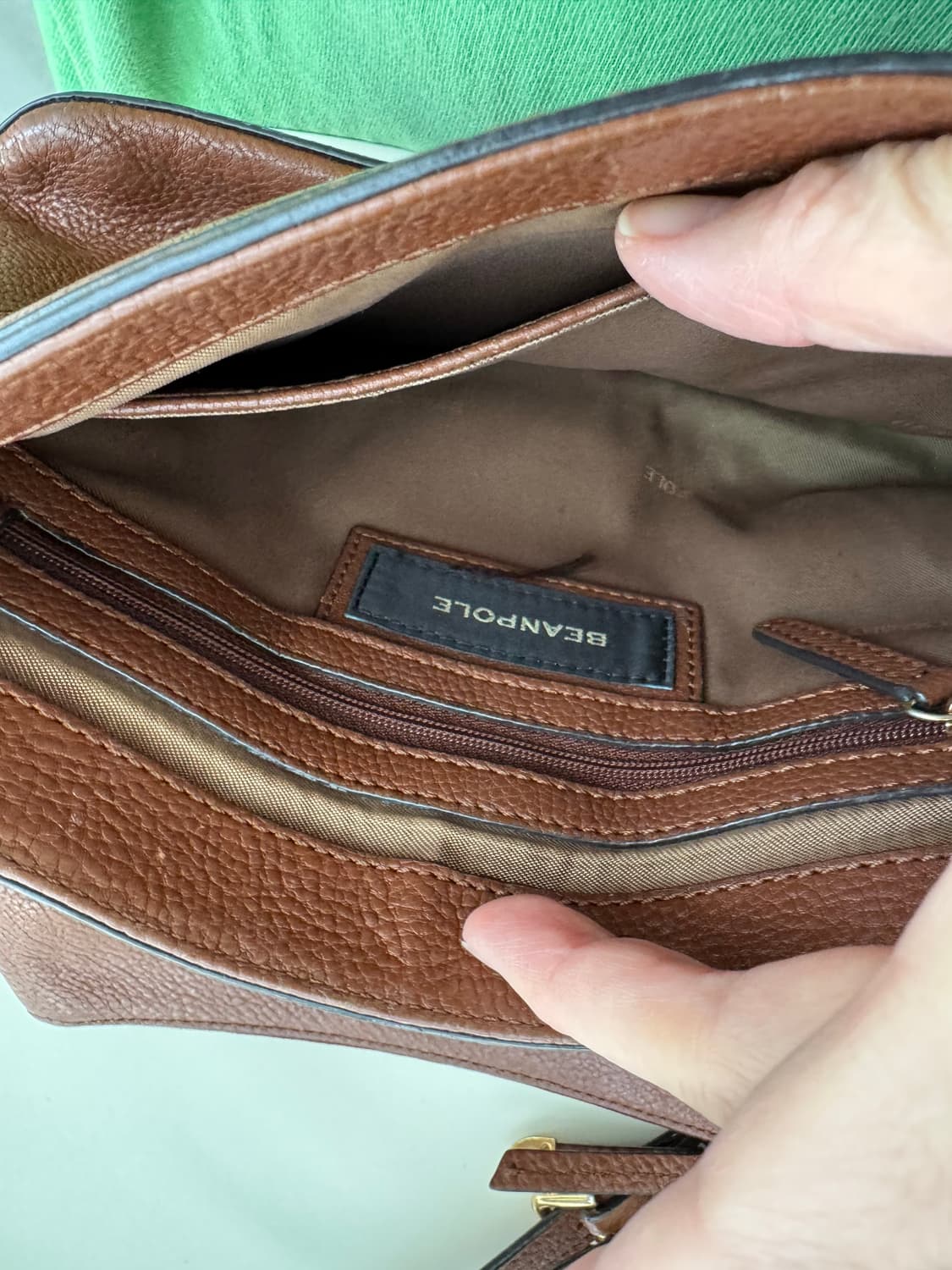 빈폴 브라운 천연 가죽 숄더 & 크로스백 상품이미지8