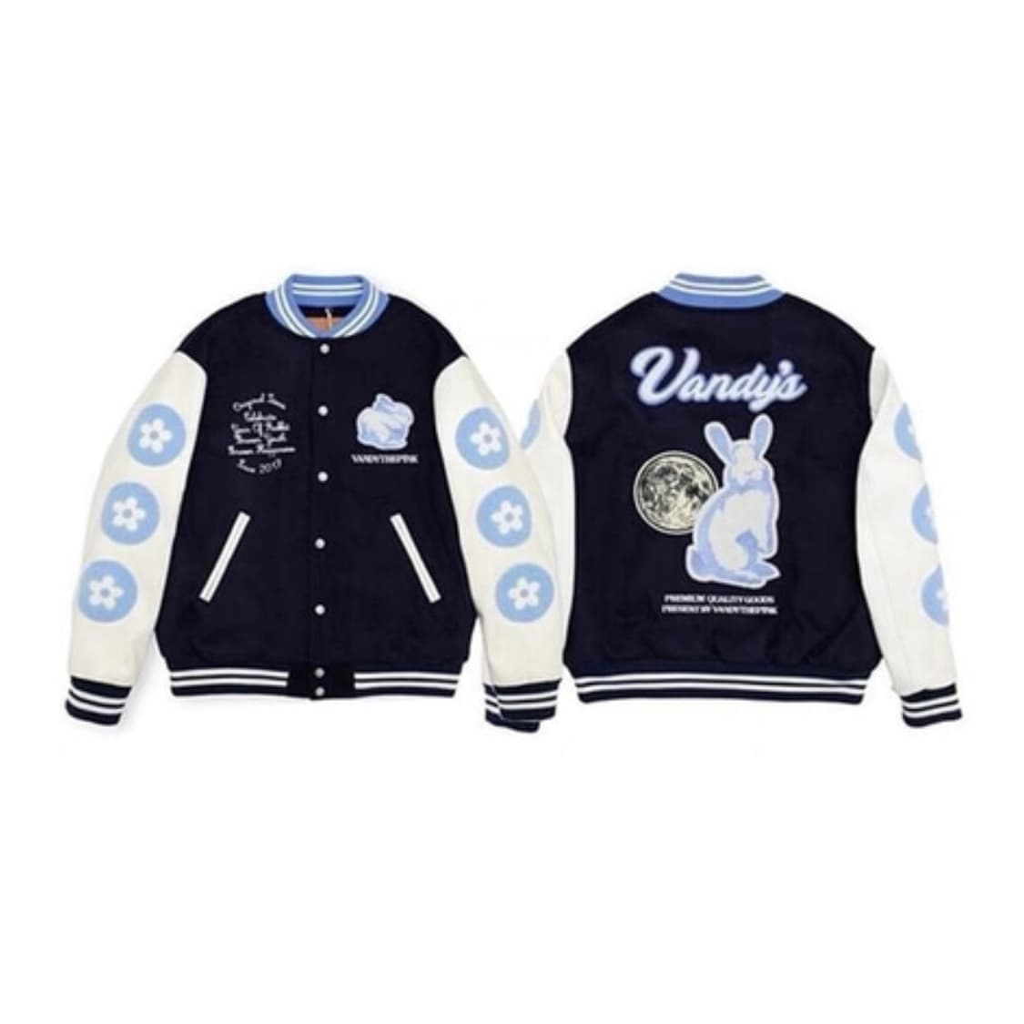 더반디핑크 래빗 바시티 자켓 점퍼 네이비 상품이미지1