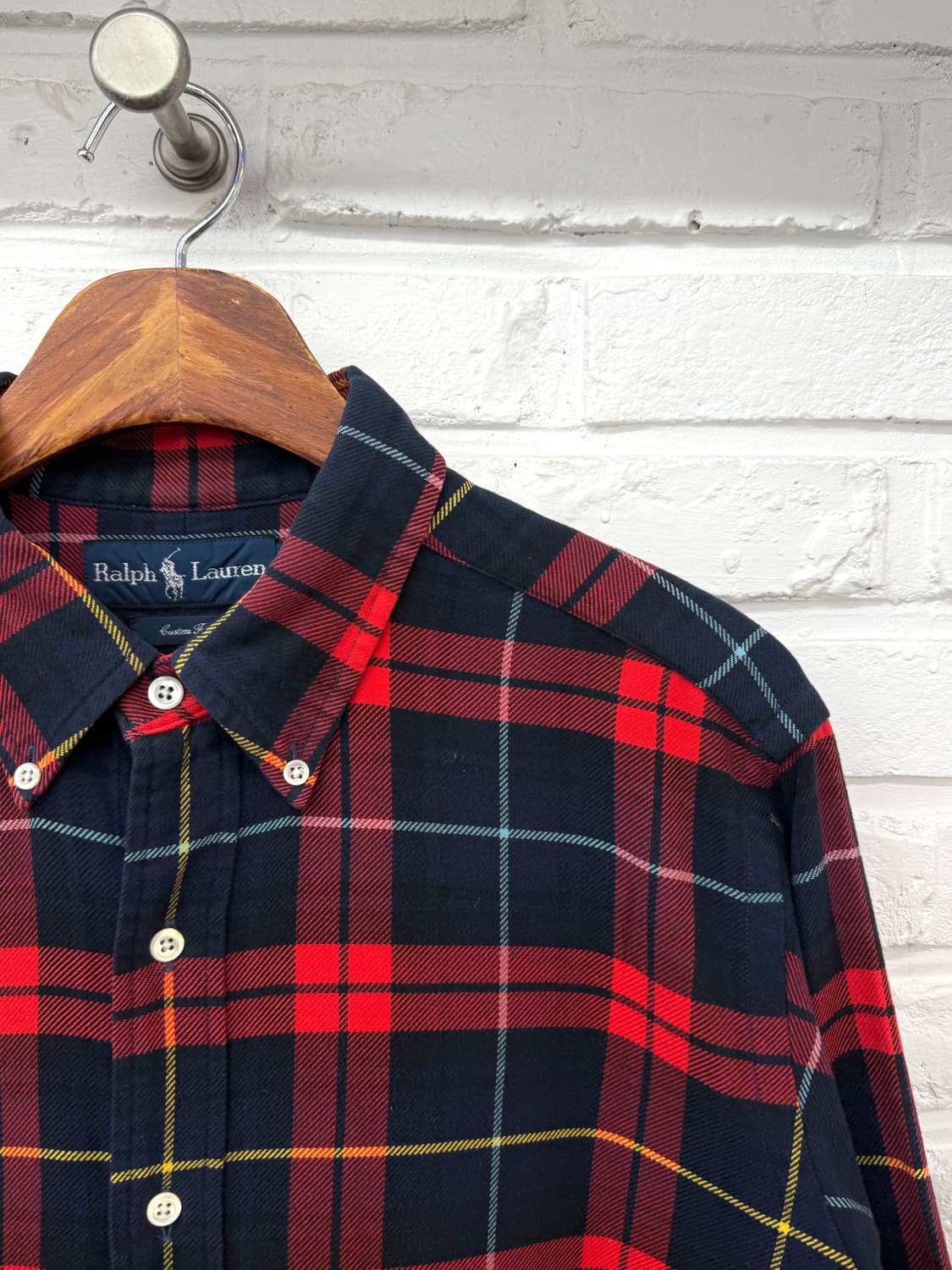 폴로 네이비 레드 체크 셔츠 상품이미지4