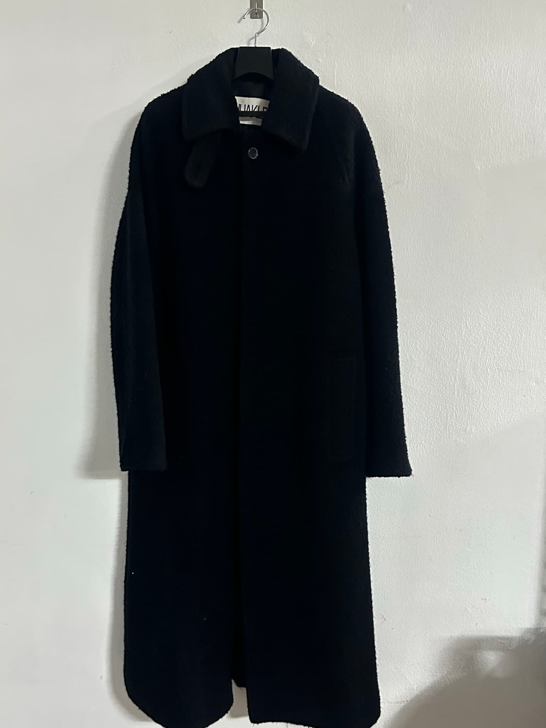 누아클레 울 부클 발마칸 코트 블랙  상품이미지1