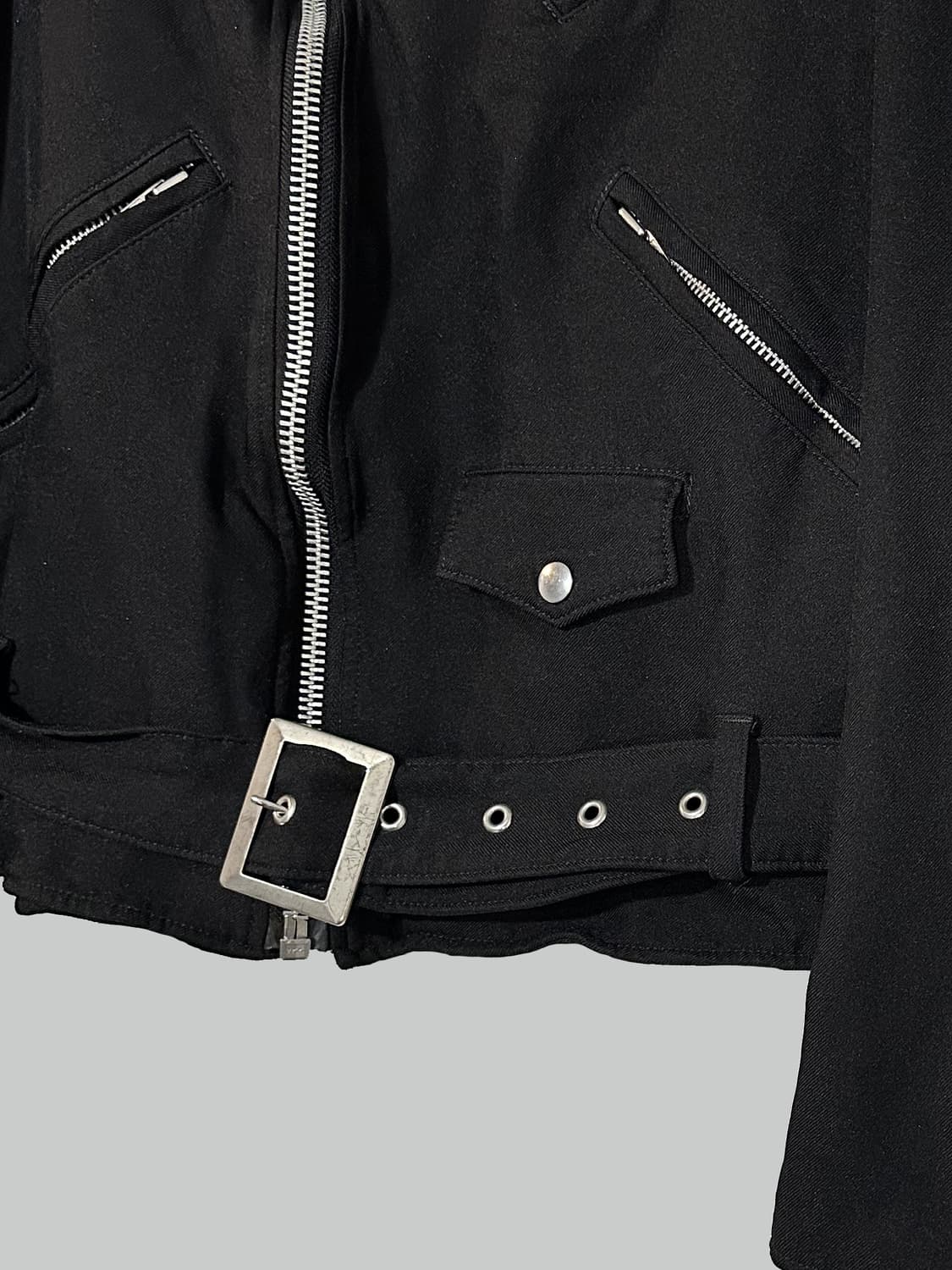 꼼데가르송 블랙 축융 폴리 라이더 자켓 상품이미지4