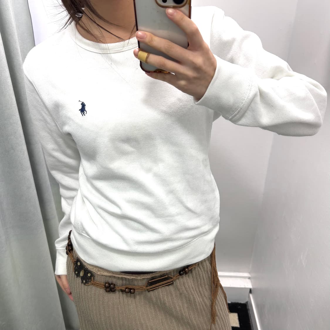 폴로 화이트 스웻셔츠 상품이미지2