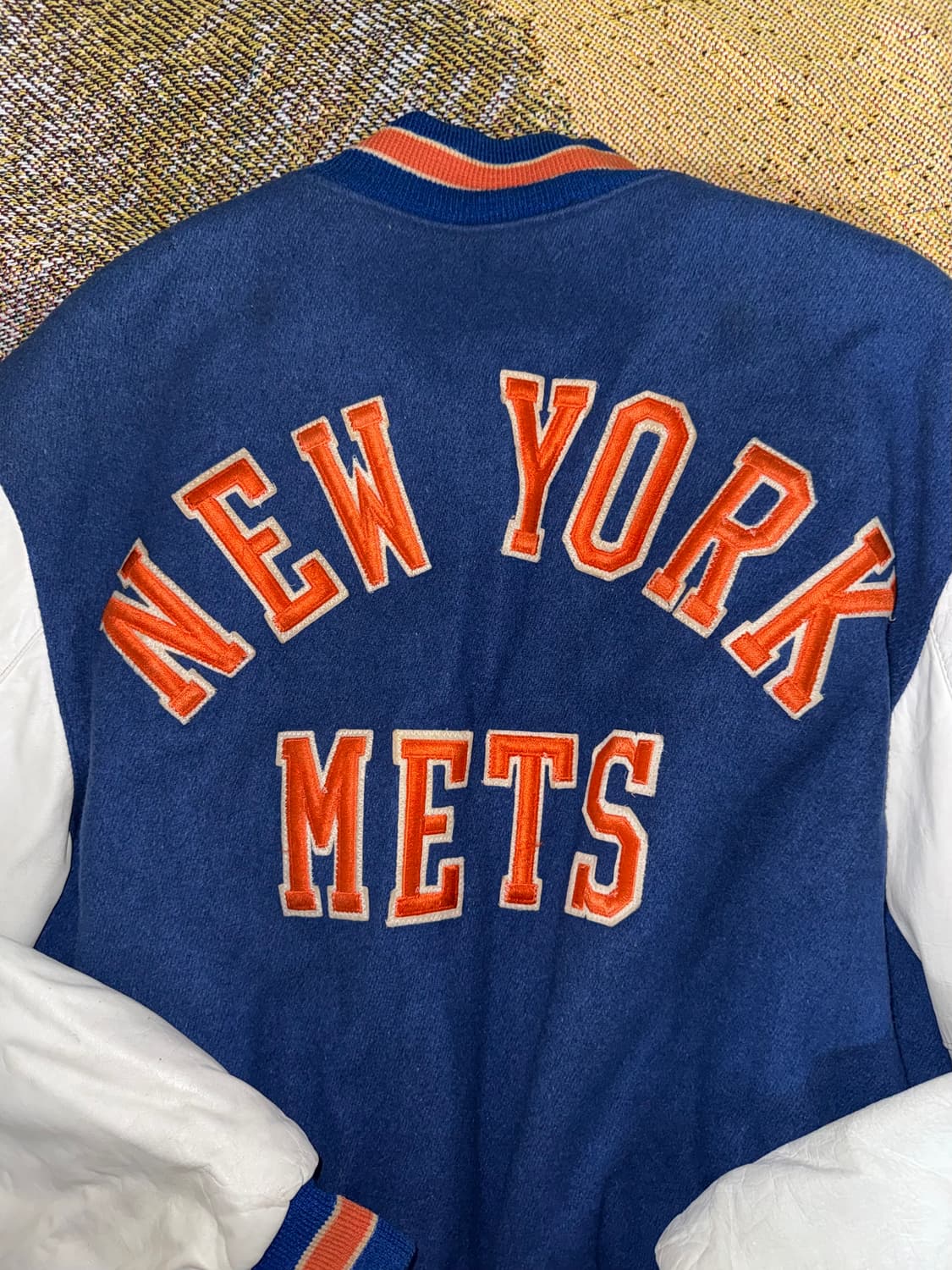 90s 뉴욕메츠 PYRAMID 야구(mlb) 가죽 바시티 자켓 L 상품이미지3