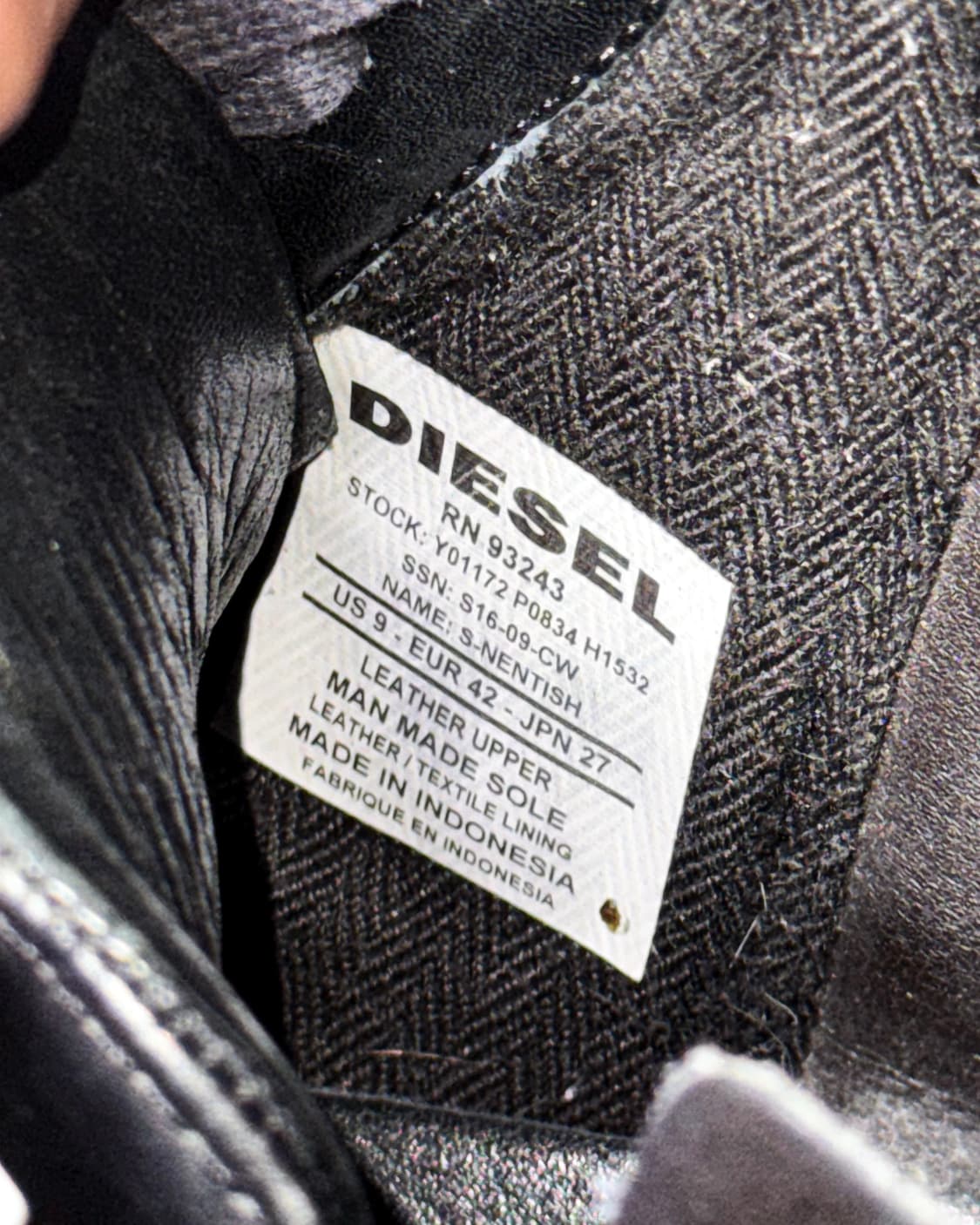 DIESEL – Zipper Leather High-top  상품이미지10