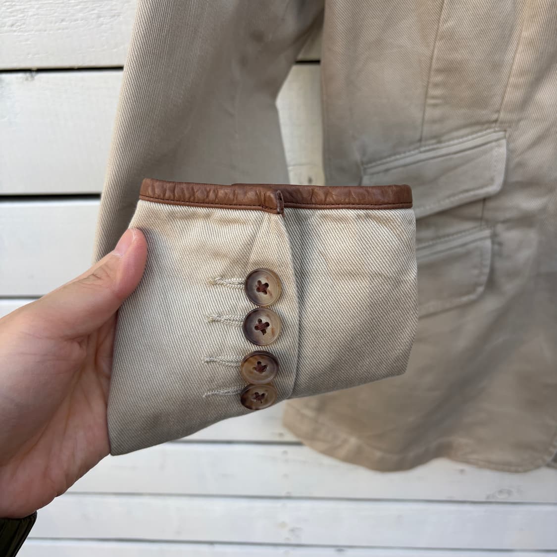 Polo 폴로 코튼 가죽 블레이저 자켓 상품이미지5