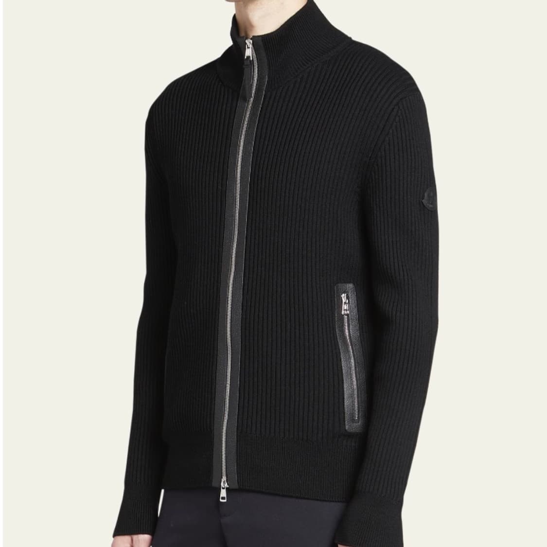 [미사용/선물가능] 몽클레어 트리콧 니트 집업 가디건 블랙 L 상품이미지9