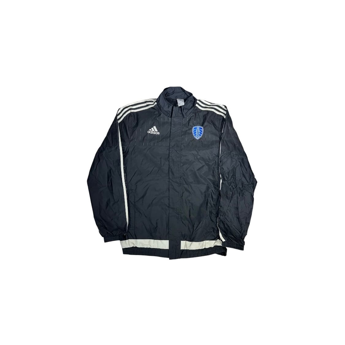 아디다스 블랙 화이트 삼선 오버핏 바람막이 트랙 자켓 M 상품이미지5