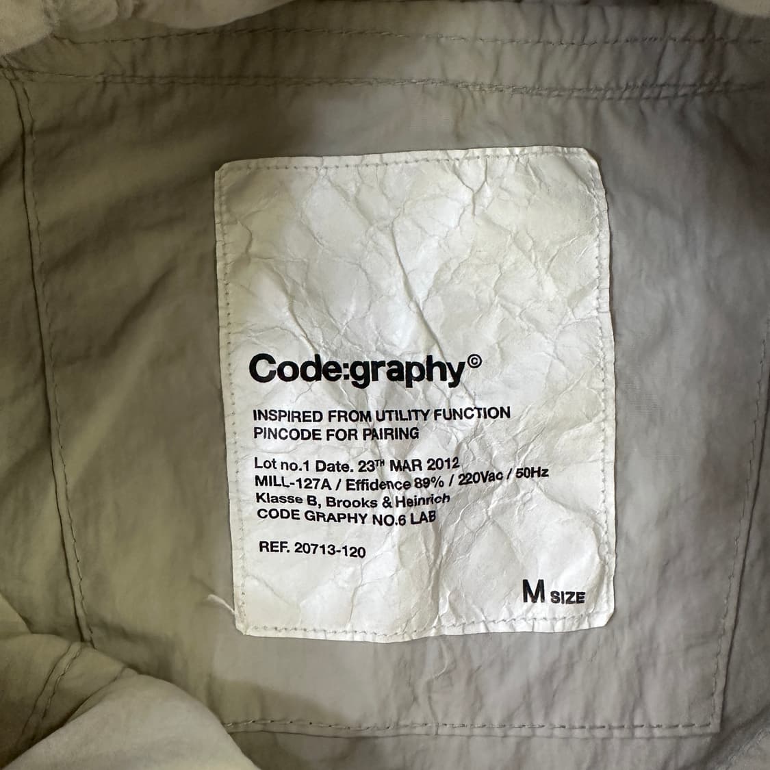 M 유틸리티 스트릿 웨어 코드그라피  0407D 상품이미지2