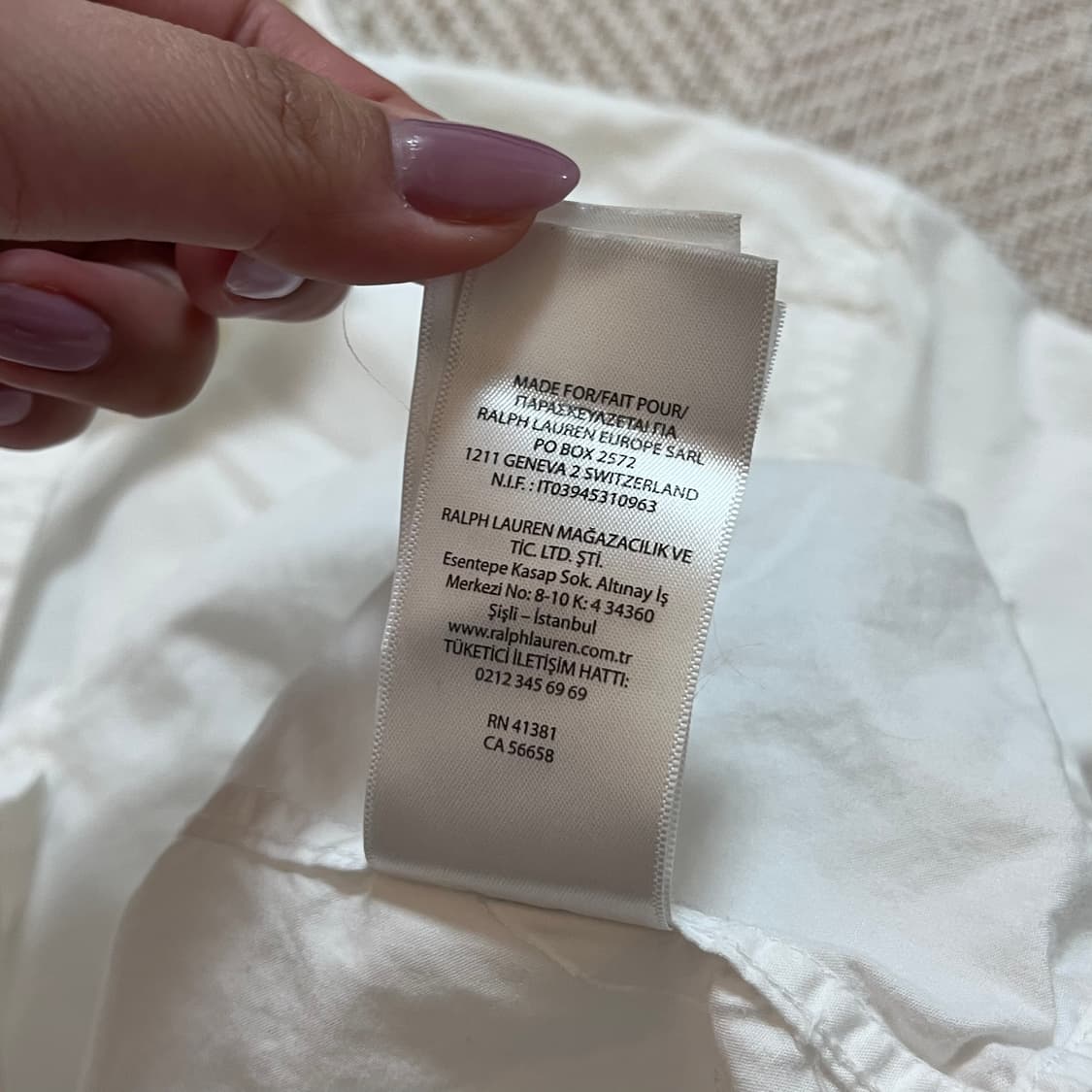 [정품] 폴로 화이트 / 네이비포니 솔리드 셔츠 [ 실확 ] 상품이미지8