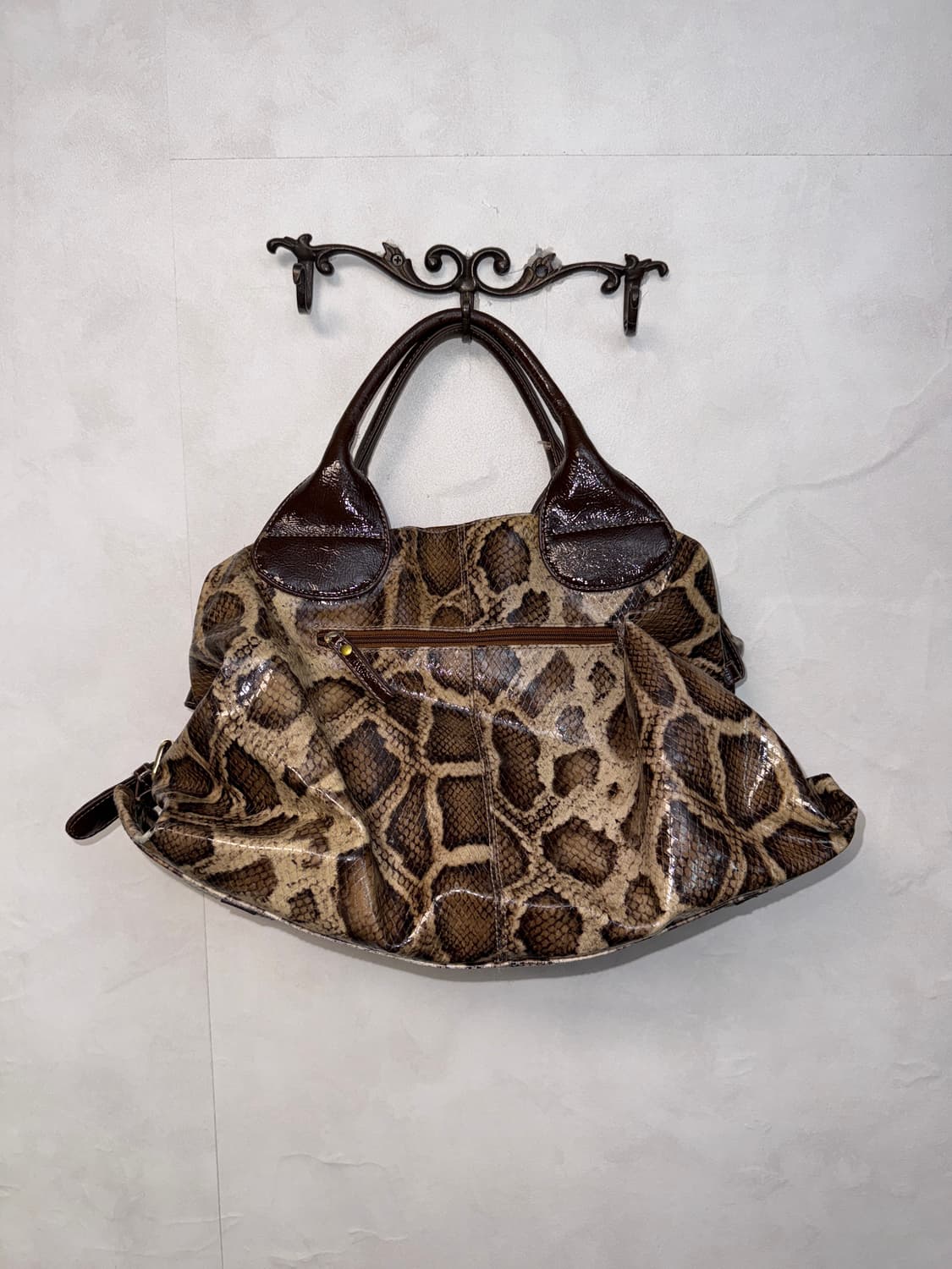 Anne Klein brown python big tote bag 상품이미지4