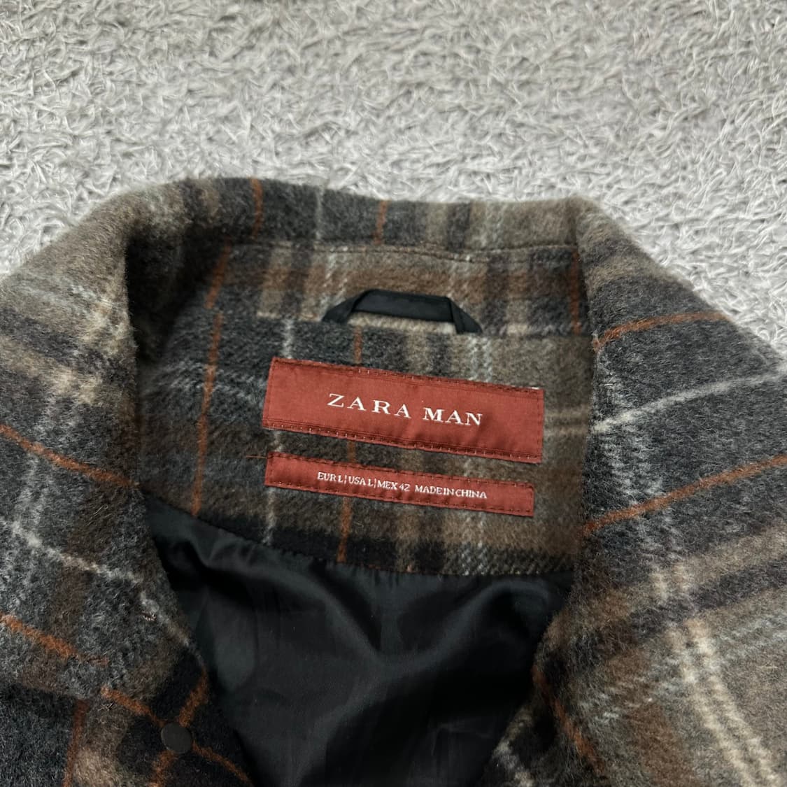 [100] 자라맨 모직체크자켓 상품이미지3