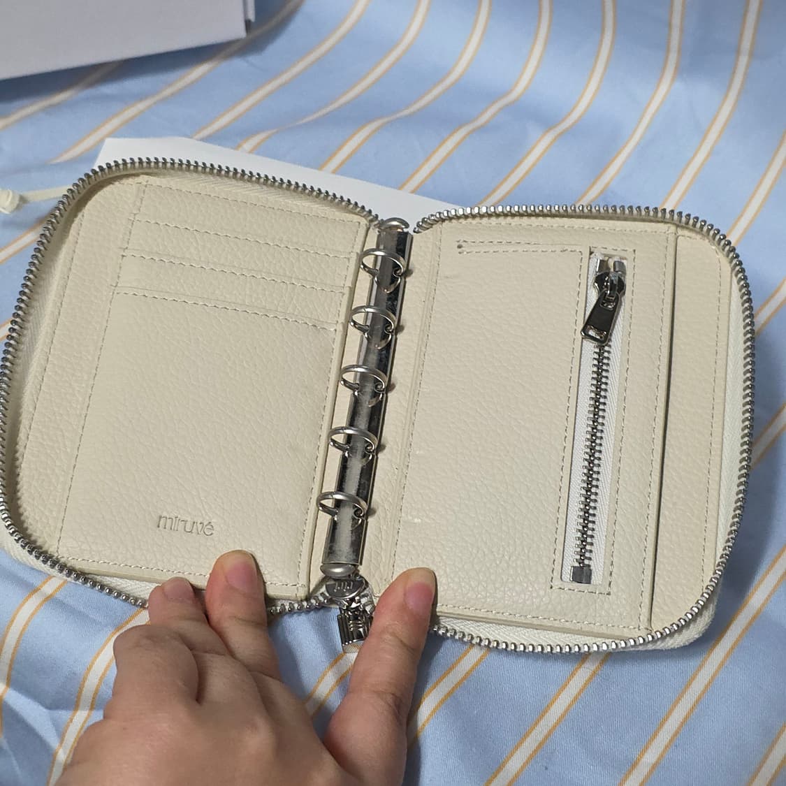 미루브 지어리 현금생활지갑 베이지 상품이미지4