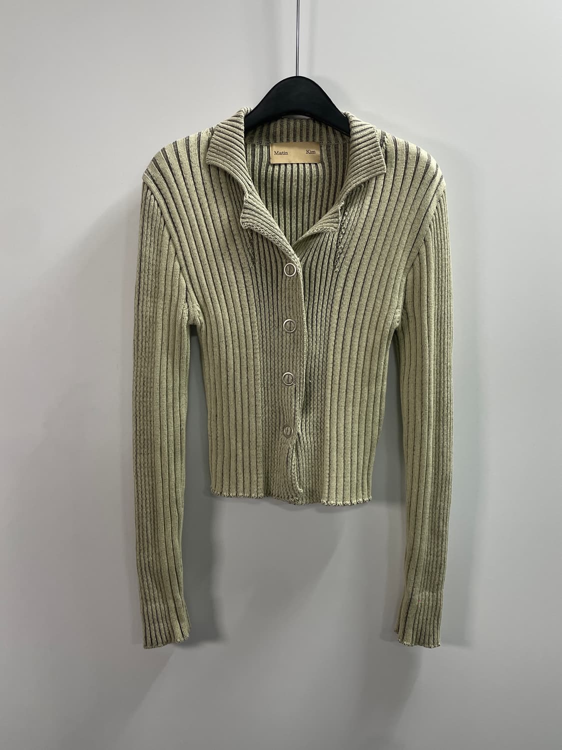 마뗑킴 골지 오픈카라 니트 가디건 (on.614) 상품이미지1