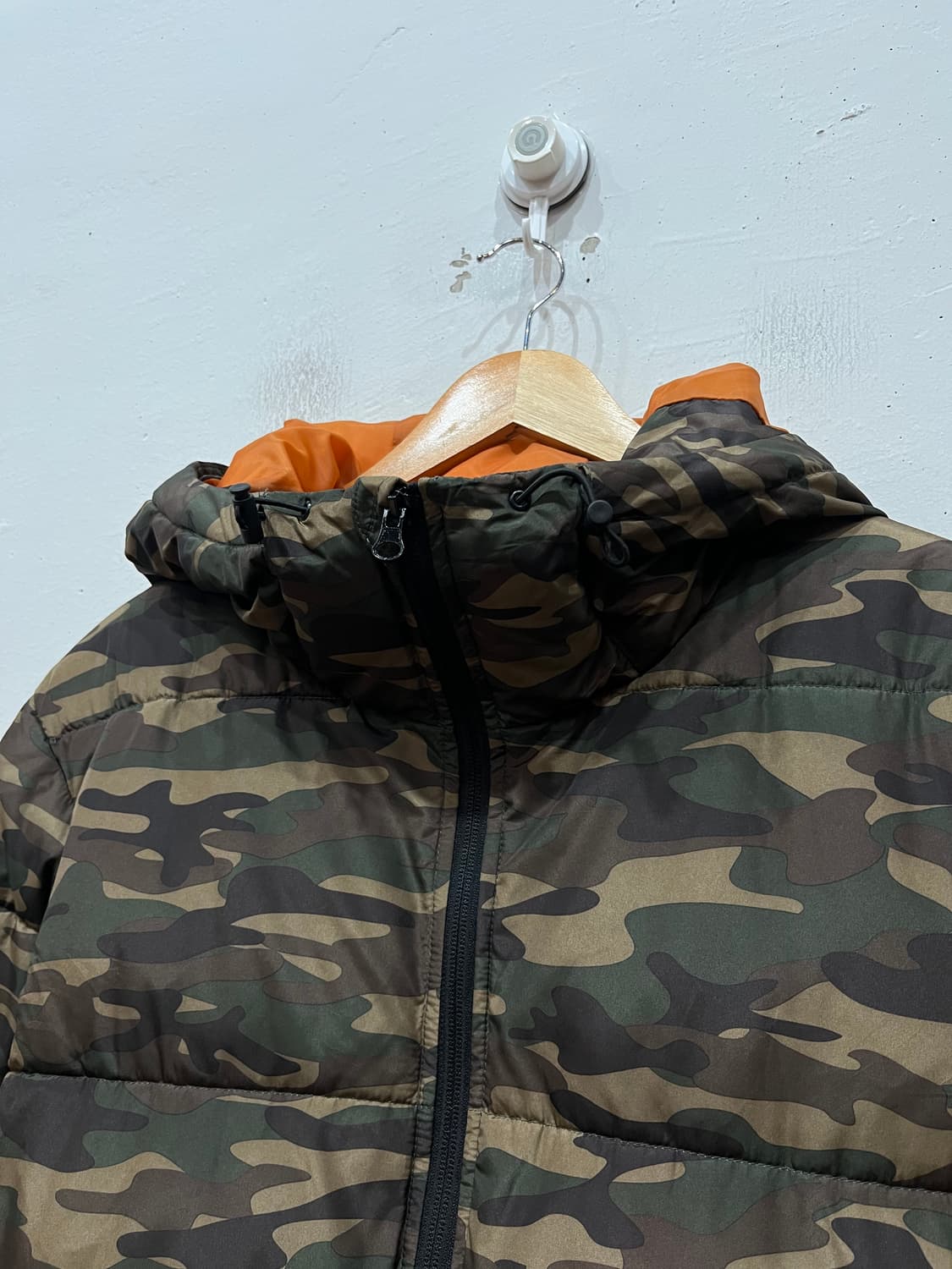 GU 밀리터리 카모플라쥬 하이넥 패딩 XL 상품이미지3