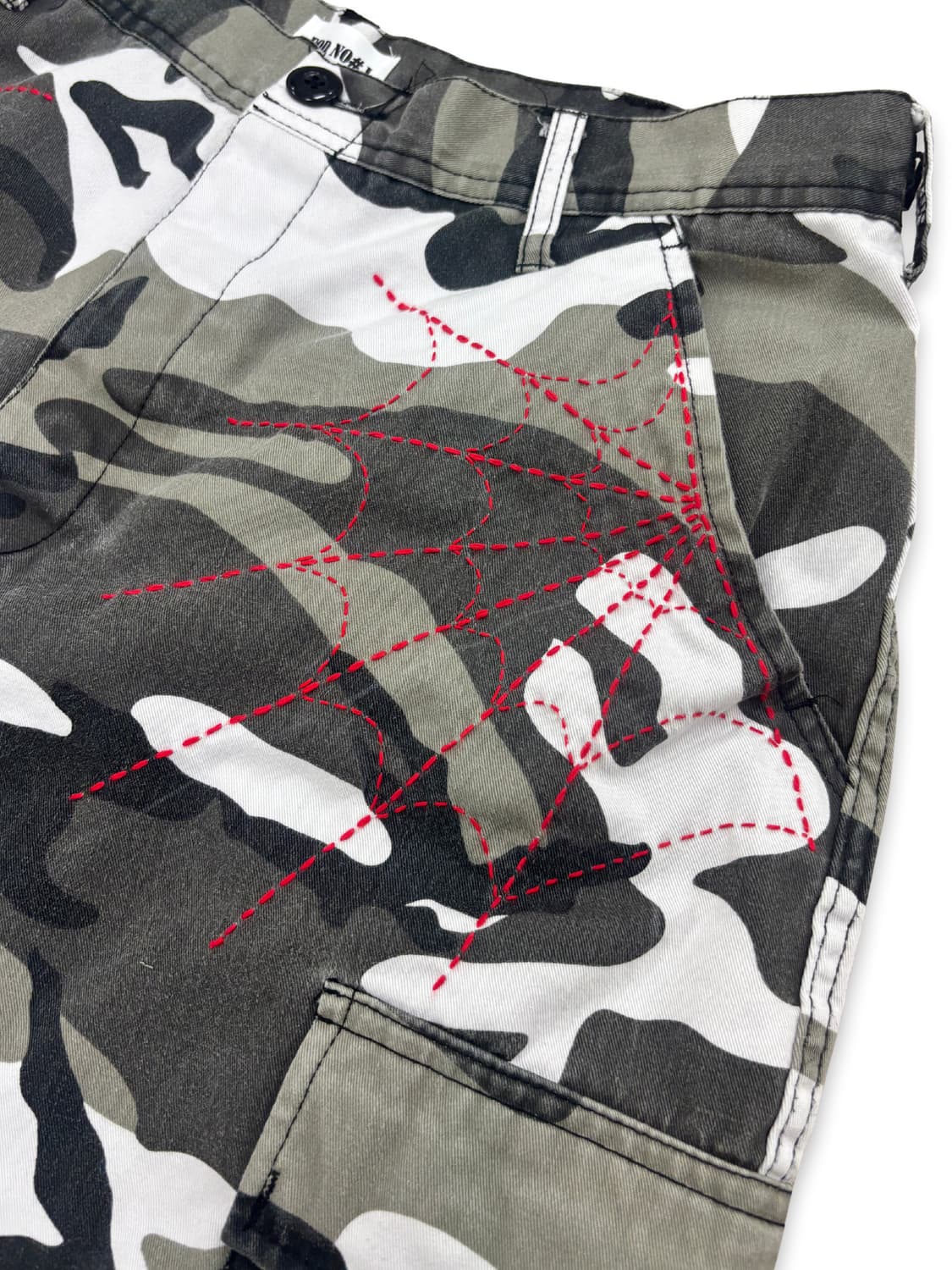 Distressed Sashiko Snow camo Bermuda _ 2 상품이미지3