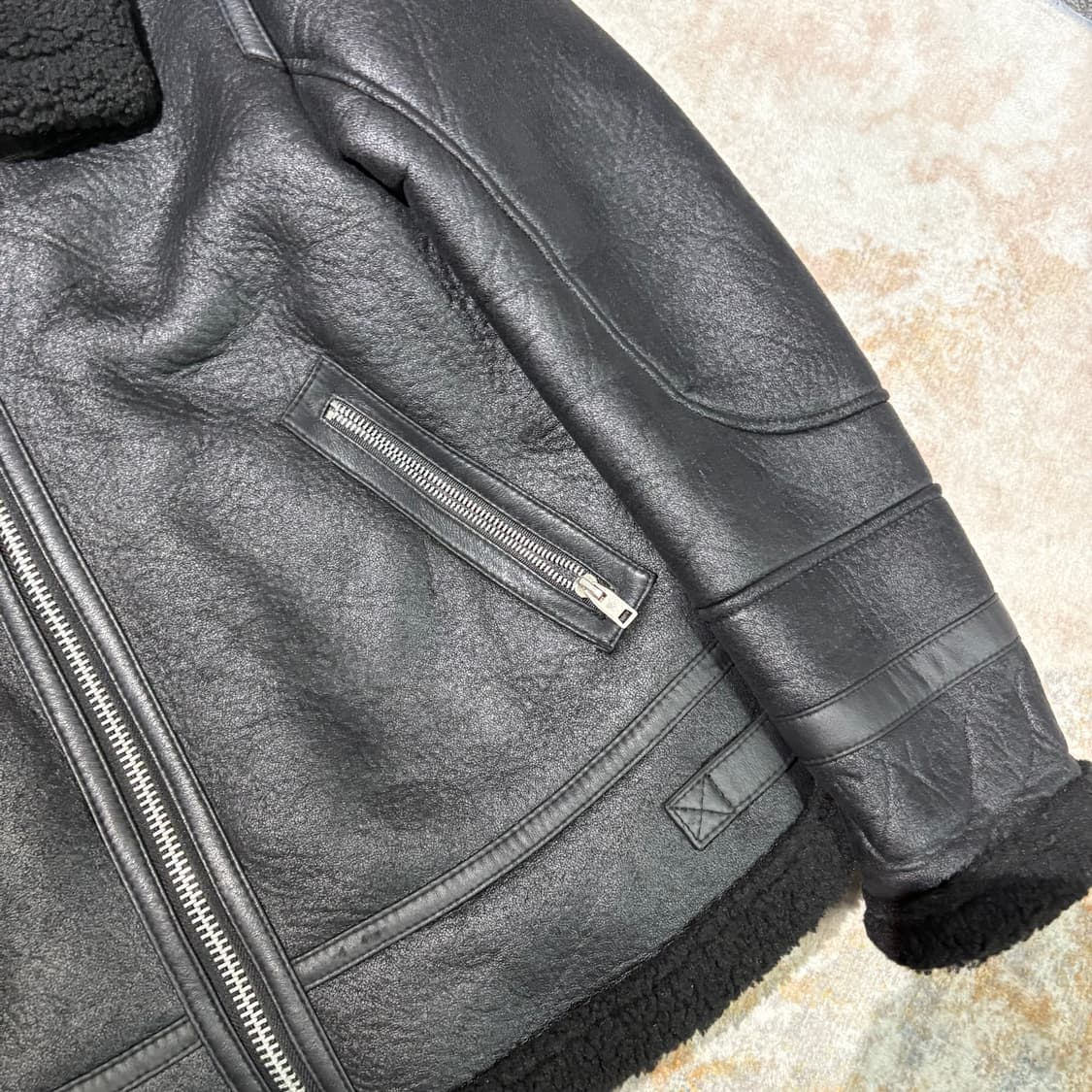 빈티지 블랙 무스탕 자켓 상품이미지8