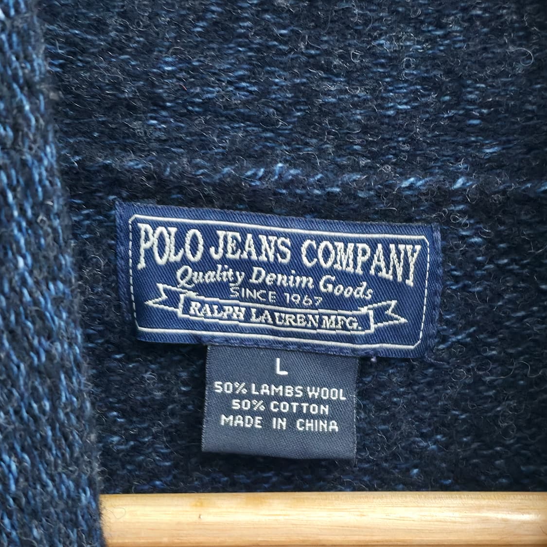 [L] 폴로 랄프로렌 램스울 하프넥 네이비 니트 상품이미지5