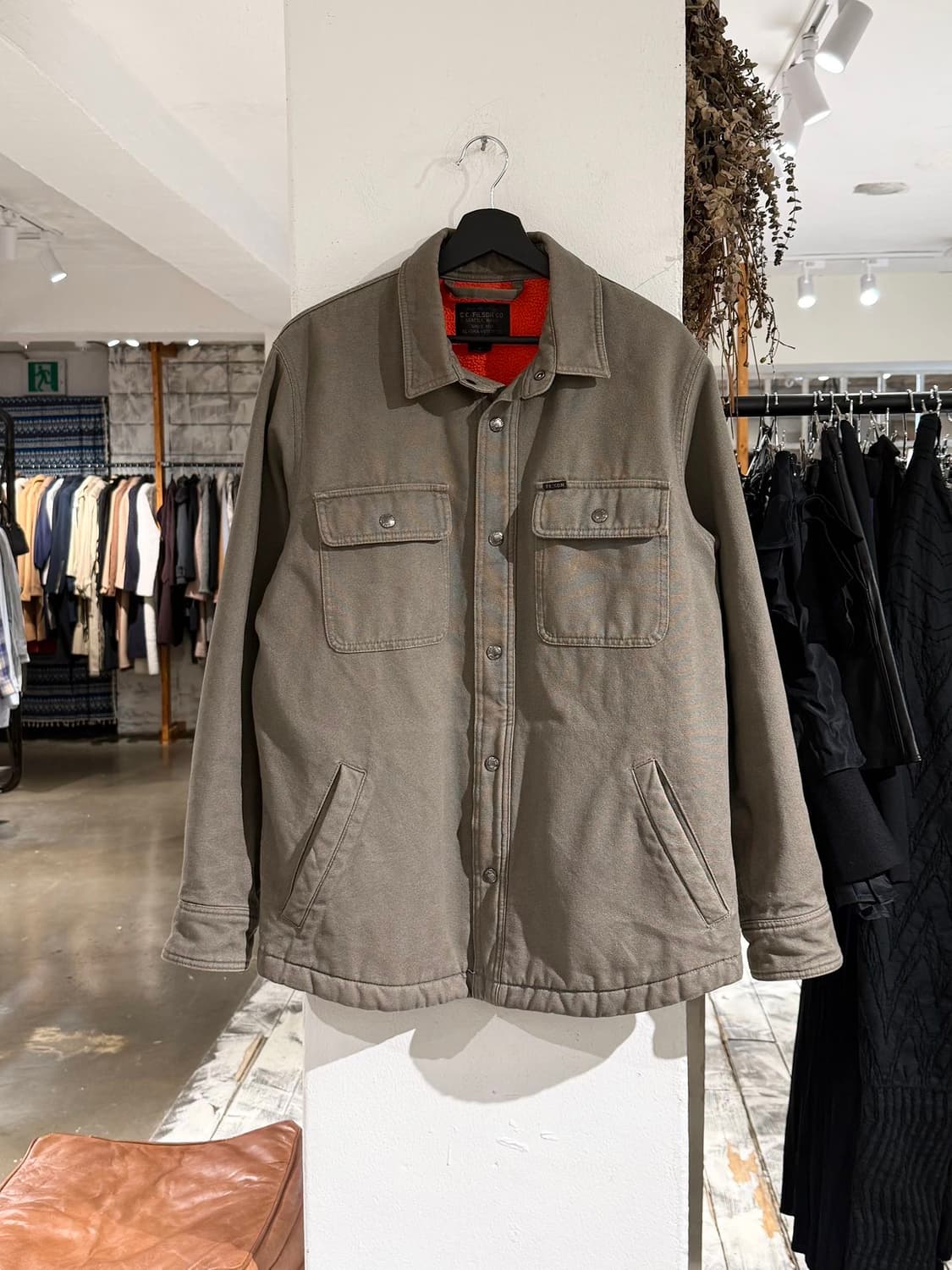 필슨 라이트 올리브 플리스 코튼 셔츠 자켓 상품이미지1