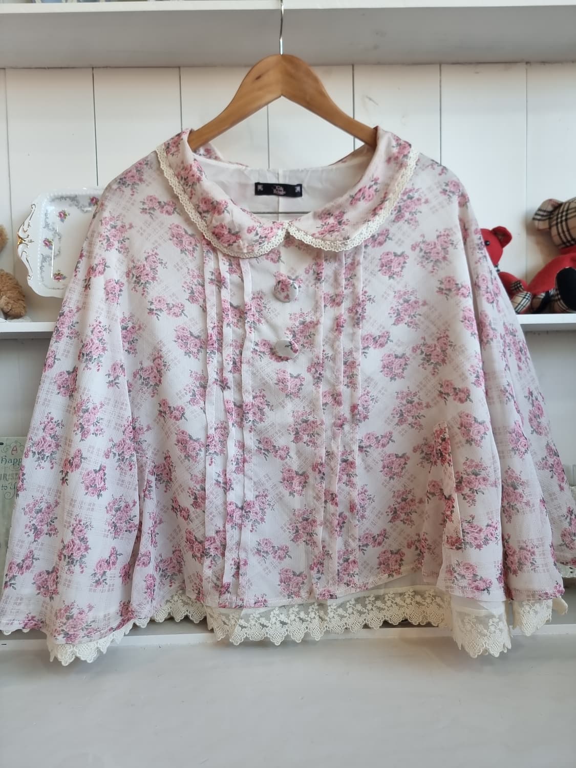 Ank Rouge(앙크루즈) 로즈 플라워 케이프 블라우스/망또 상품이미지7