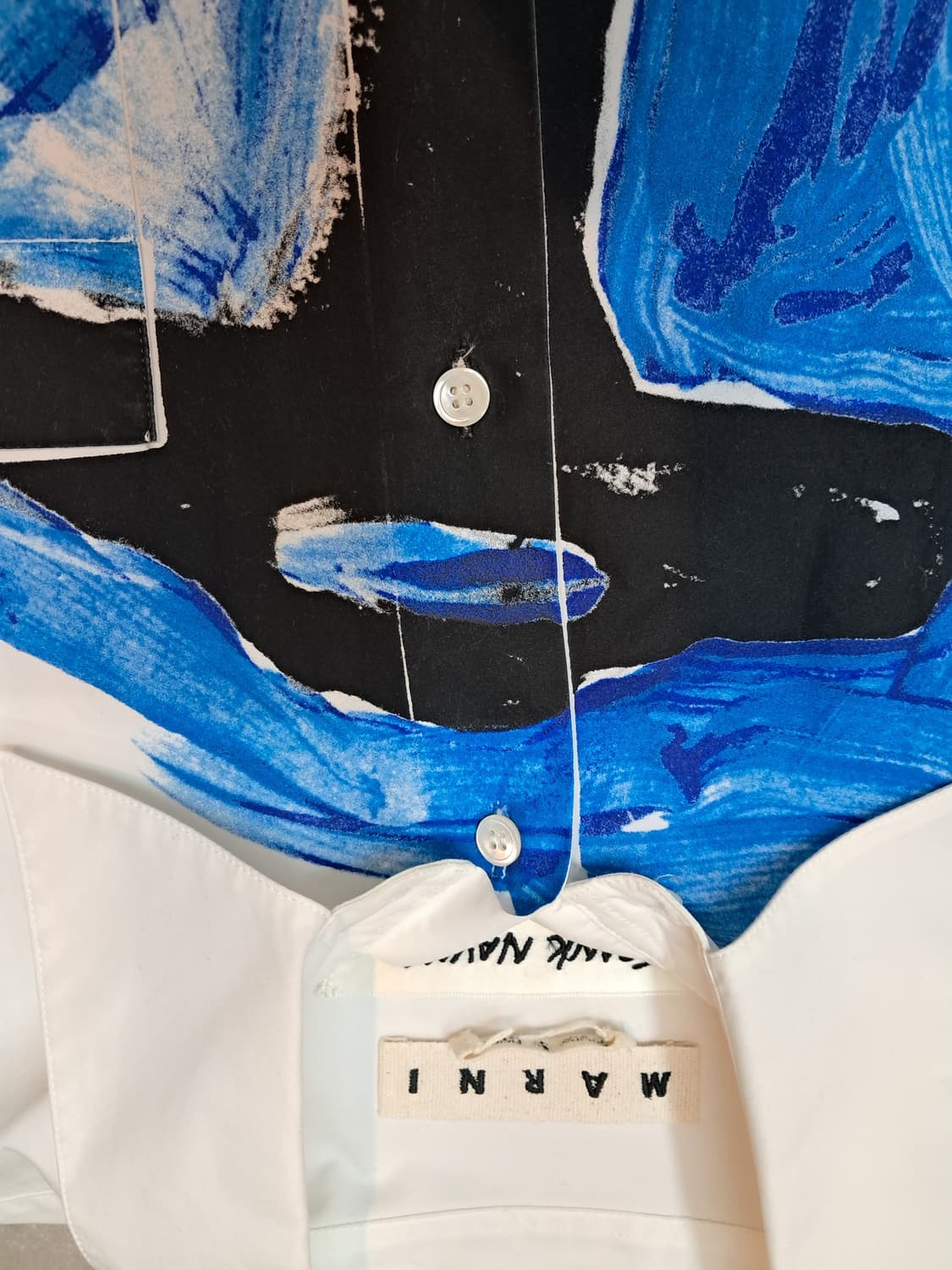 마르니 화이트 그래픽 셔츠 48 상품이미지5