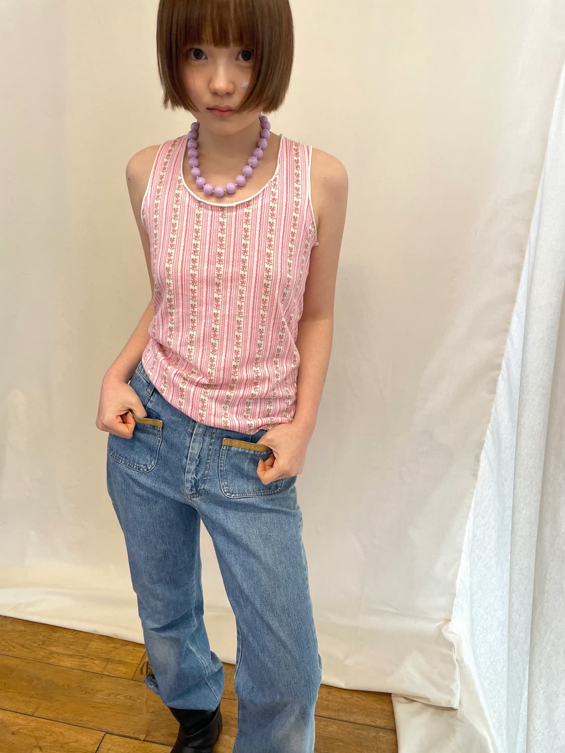 floral sleeveless 상품이미지2