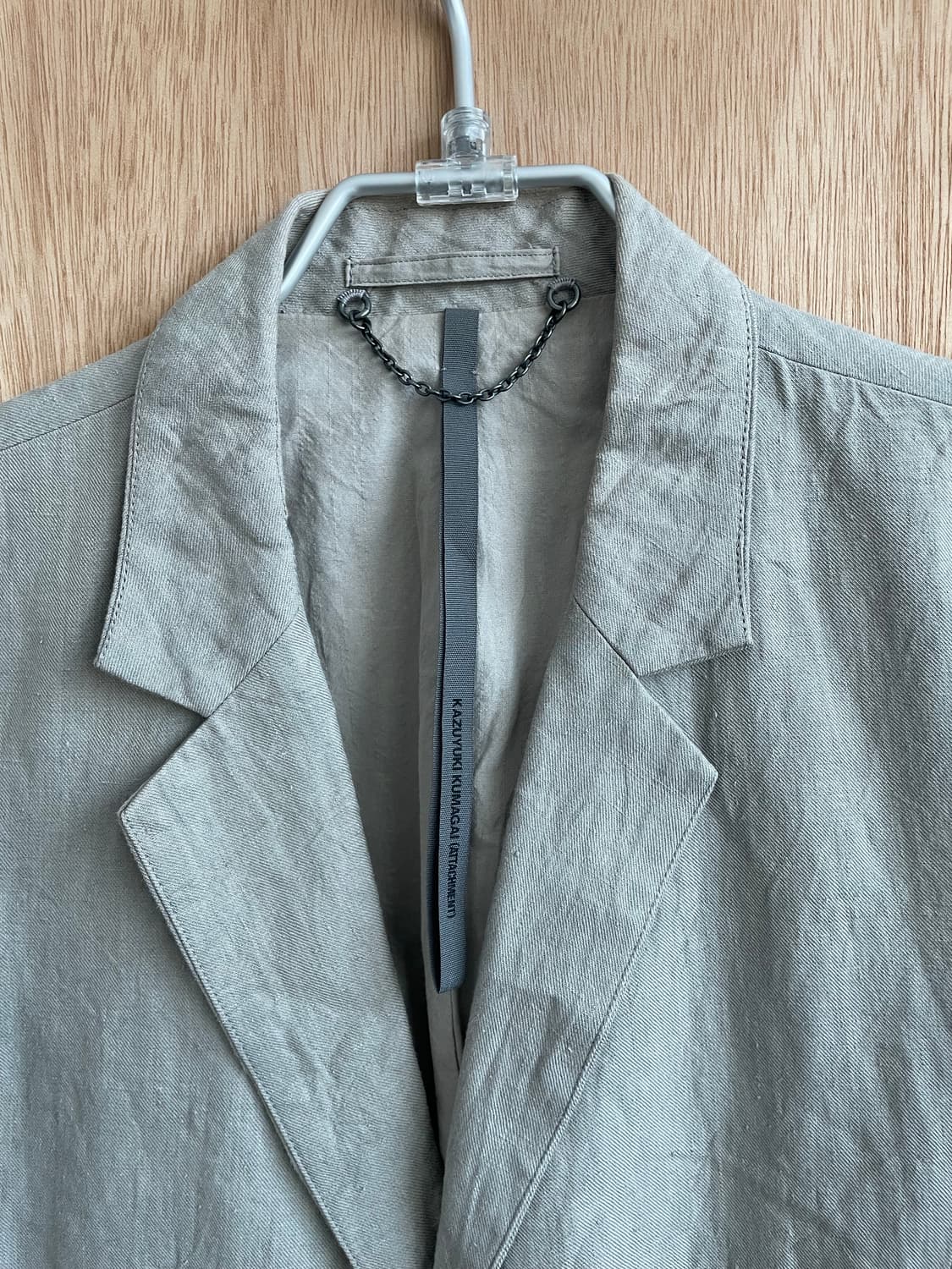 카즈유키쿠마가이 리넨 후크 블레이저 상품이미지7