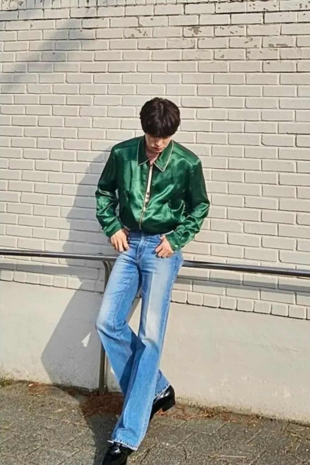 [XL] 렉토 80s 플루이드 벤 점퍼 자켓 그린 상품이미지4