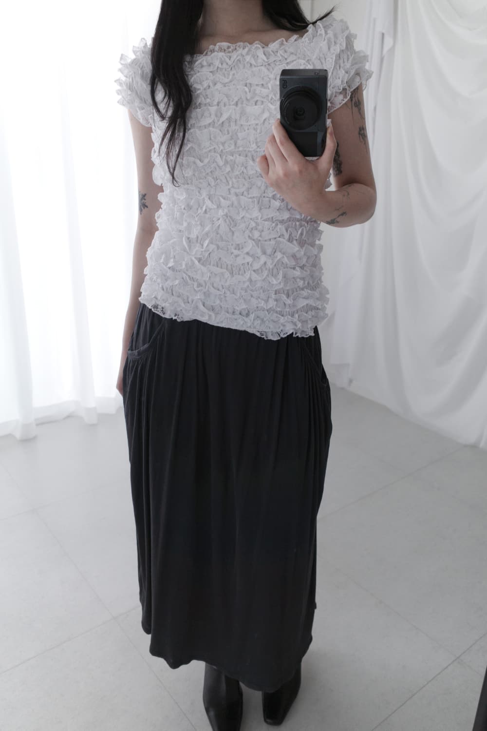shinyaseki) draping skrit  상품이미지6