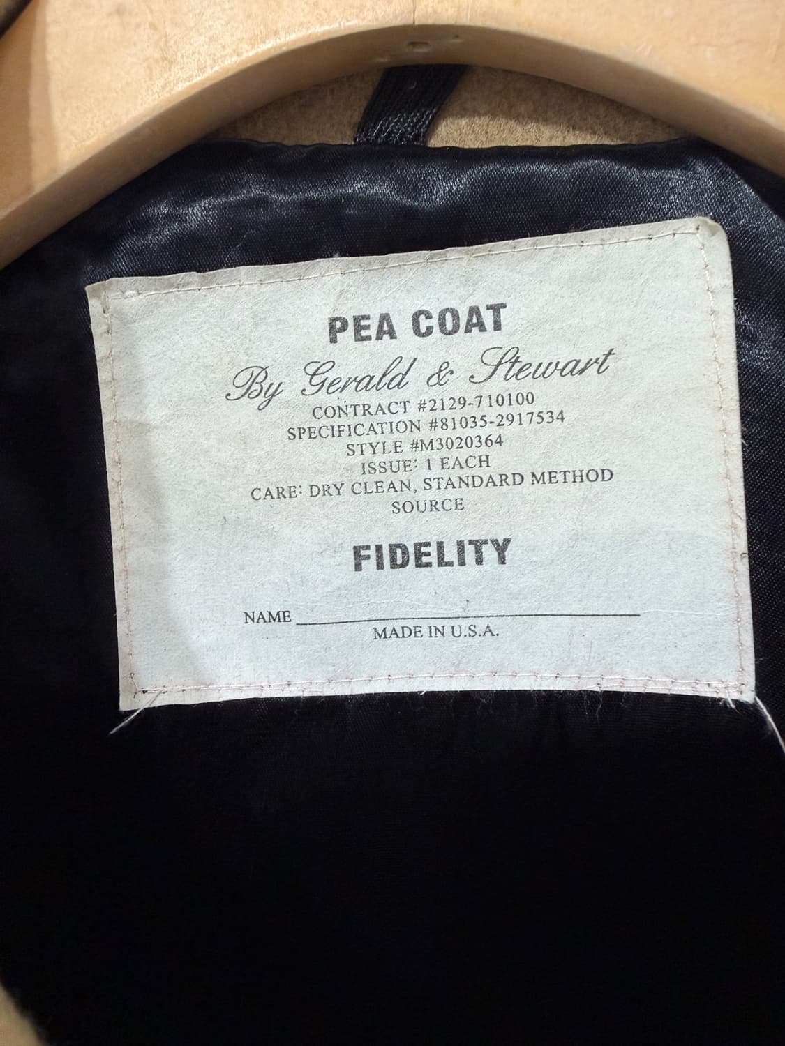 FIDELITY pea coat (made in USA) 상품이미지8