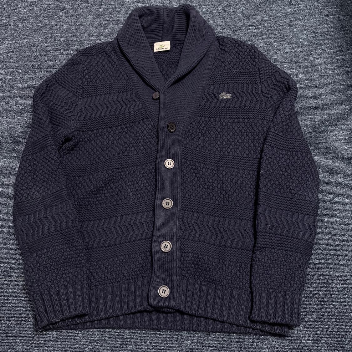 90s 라코스테 숄카라 가디건 상품이미지1