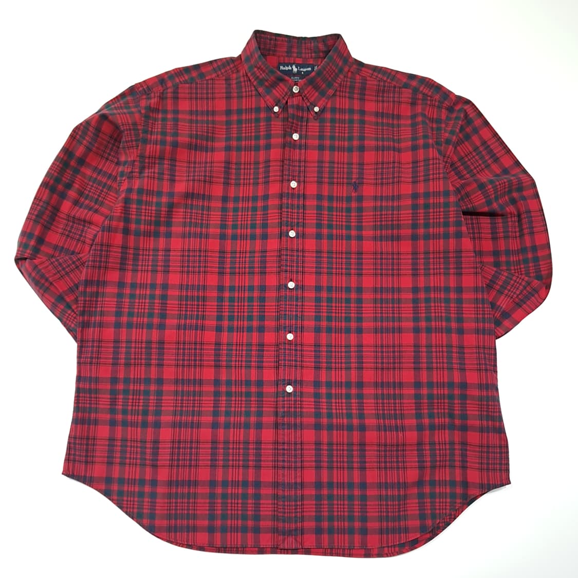 CK075 XL 폴로 90s 블레이크 레드 타탄체크 버튼다운 셔츠 남방 상품이미지1