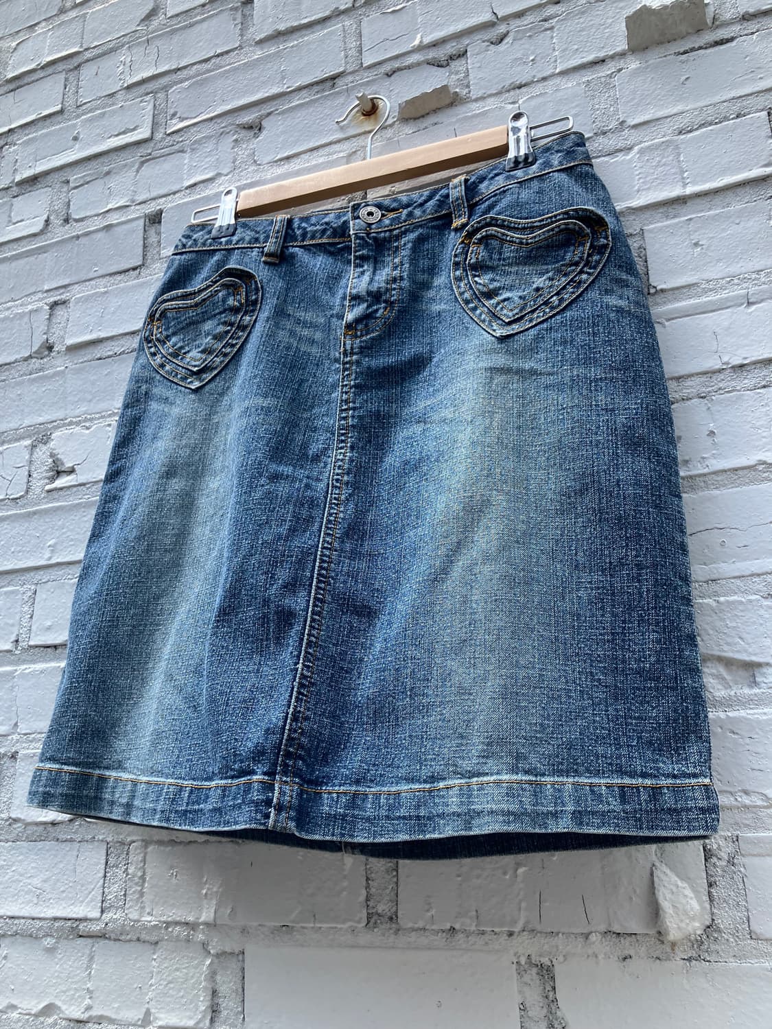 Zana-Di 하트 포켓 데님 미니스커트 28 상품이미지2