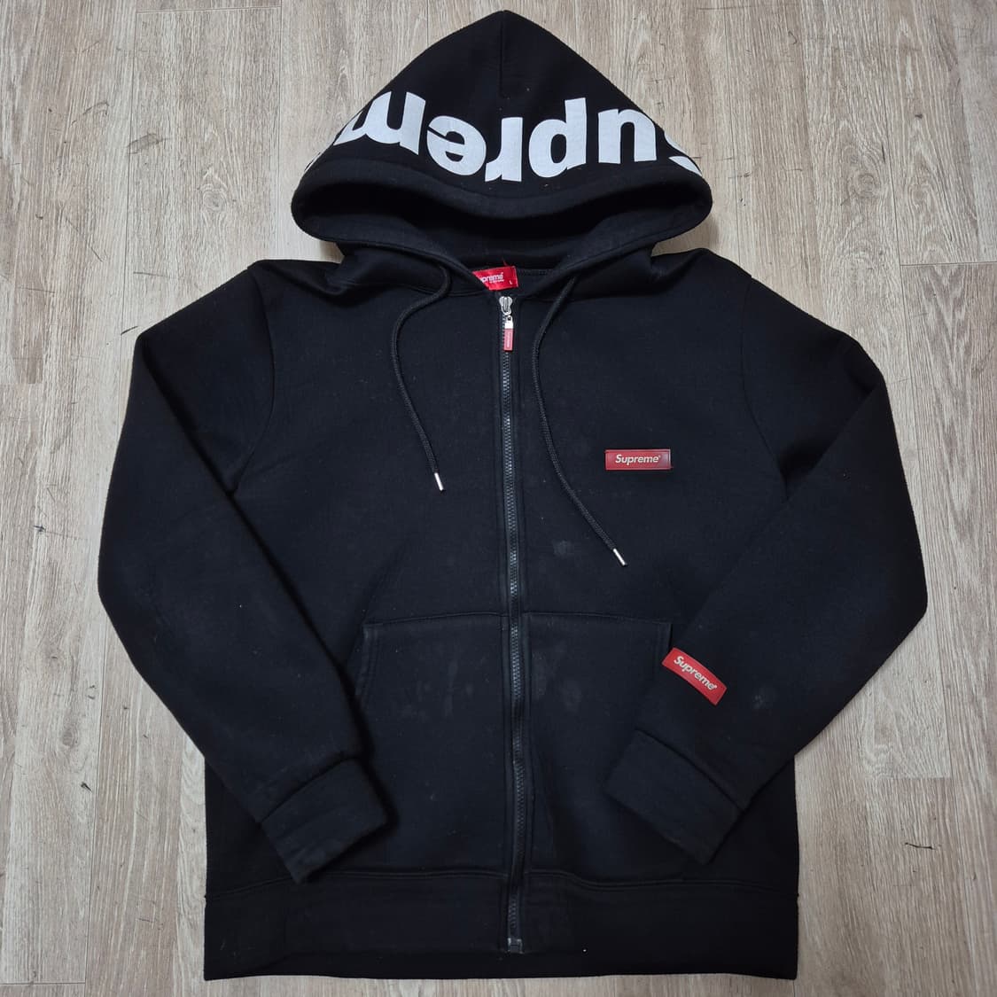 슈프림 박스 와펜로고 후드집업 상품이미지1