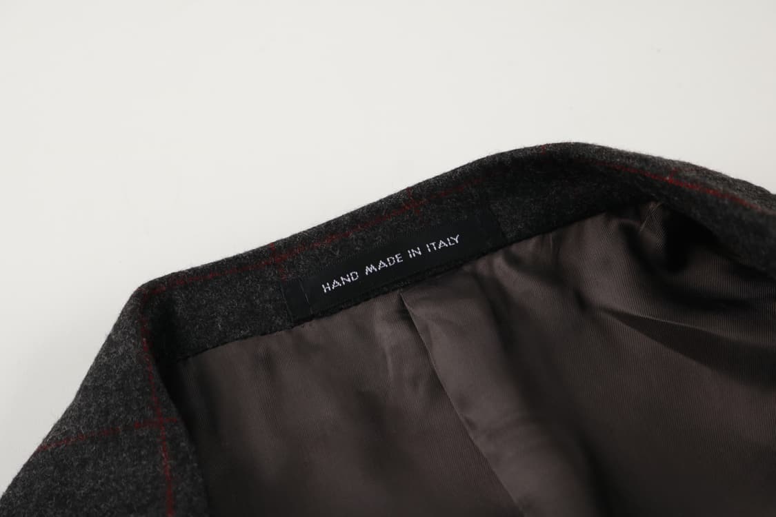 [M] 크리스찬 라크르와 로로피아나 체크 블레이저 (캐시미어 10%) 상품이미지4