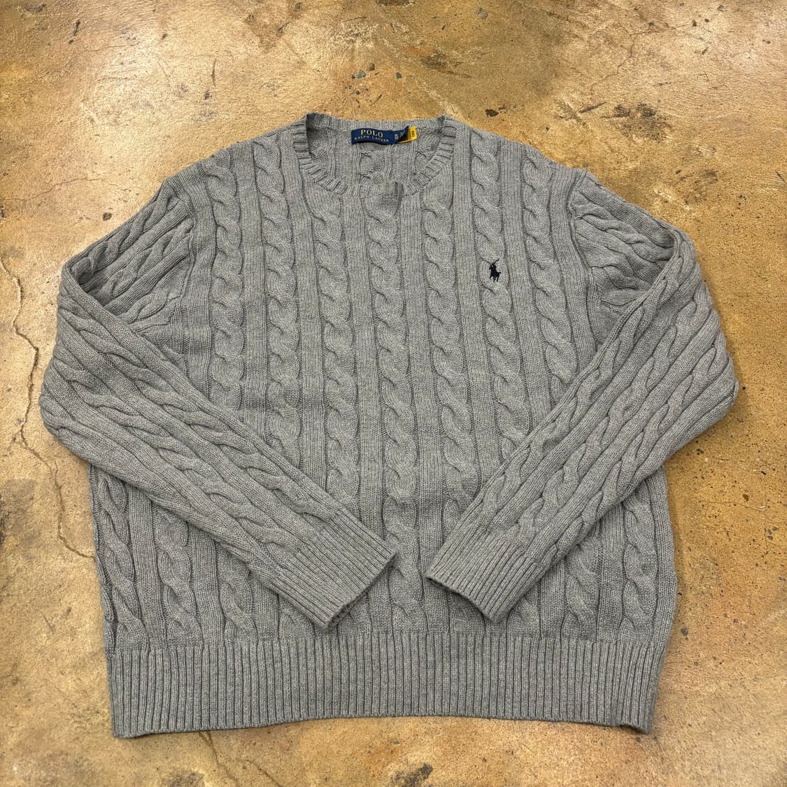 폴로 랄프로렌 그레이 꽈배기 니트 상품이미지2