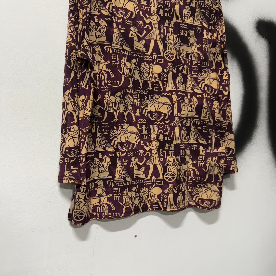 VTG 빈티지 고대 그리스 에스닉 패턴 롱 슬리브 상품이미지4