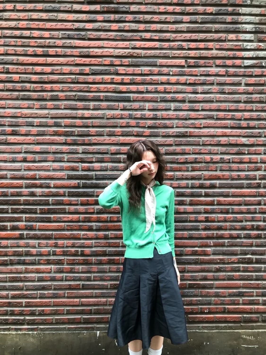 후추카루 빈티지 미니 도트 스카프 머플러  상품이미지4