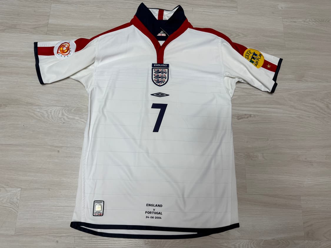 [S] 엄브로 잉글랜드 국대 04-06 홈 베컴 마킹 유니폼 상품이미지3
