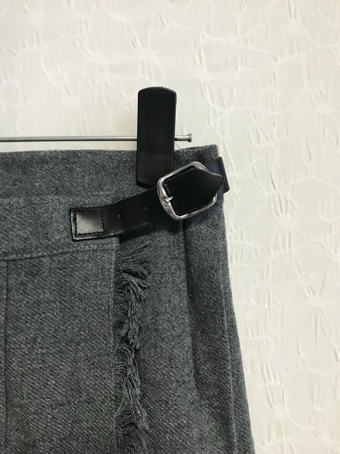 빈티지 니혼진 너드 버클 플리츠 랩 스커트 상품이미지5