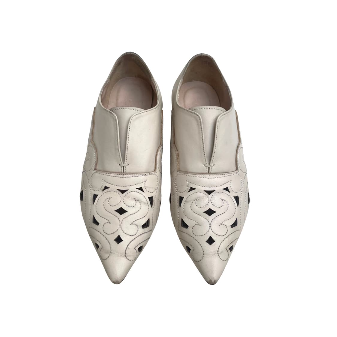 Ivory leather carving ৎ୭ flats 상품이미지9