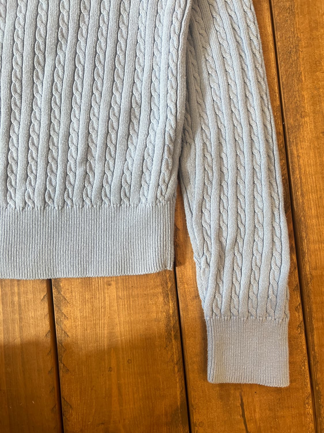 폴로 스카이블루 꽈배기 가디건 상품이미지8