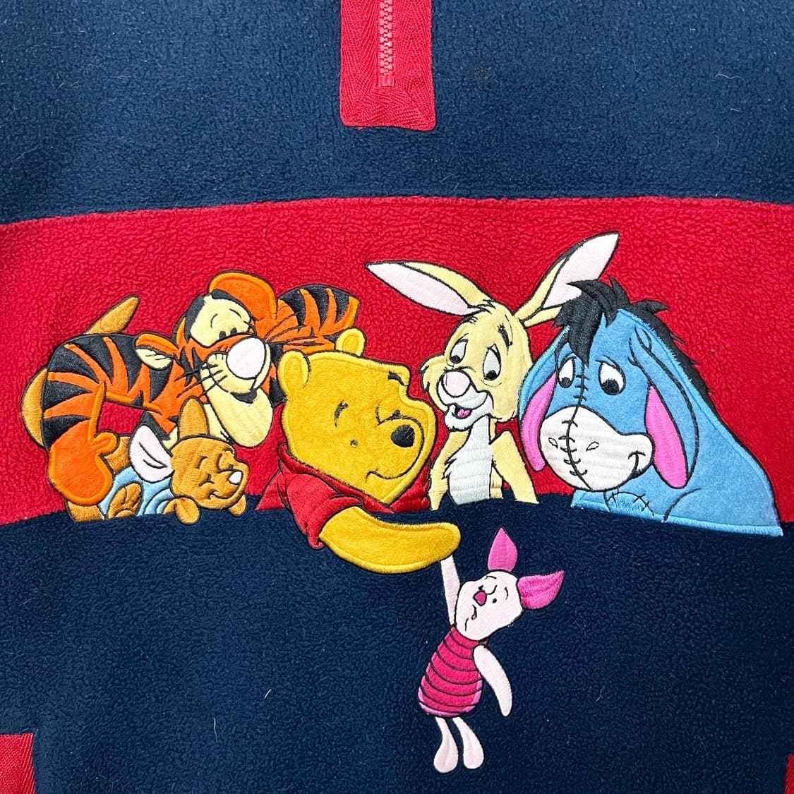 디즈니 네이비 레드 배색  반집업 플리스 상품이미지3